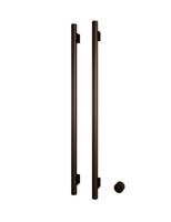 Hotbath &MORE set van 2 rails RARV135 ROUND135 cm met separate schakelaar en inbouw element Tuscan Bronze (RARV135-2TB) - thumbnail
