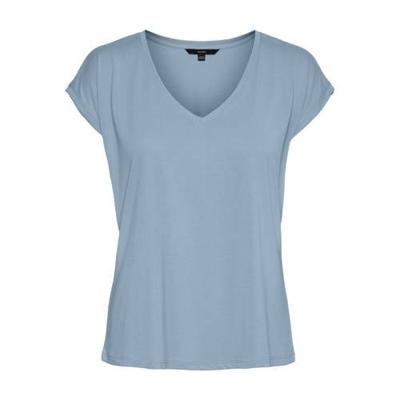 VERO MODA T-shirt VMFILLI blauw VERO MODA T-shirt VMFILLI blauw