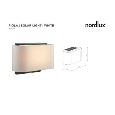 Nordlux Solar wandlampPiola zwart met wit - 2418051001
