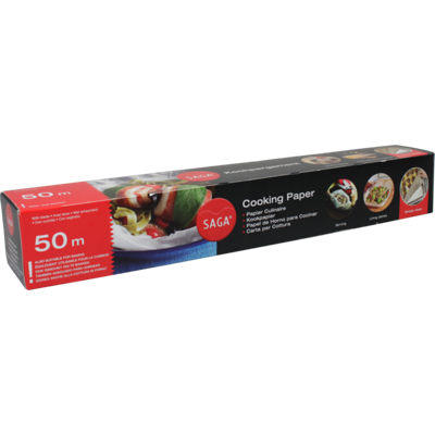 Bakpapier | 380mm | 50m | cellulose | wit | 12 stuks