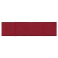VidaXL Wandpanelen 12 st 1,08 m² 60x15 cm fluweel wijnrood - thumbnail