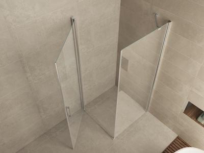 Wiesbaden Salone cabine met 1 draaideur 1000 x 1000 x 2000 x 8 mm nano helder glas/chroom 20.3841