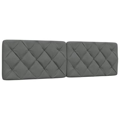 Hoofdbordkussen 180 cm stof donkergrijs