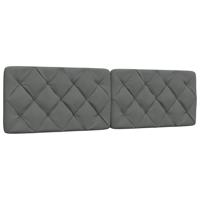 Hoofdbordkussen 180 cm stof donkergrijs - thumbnail