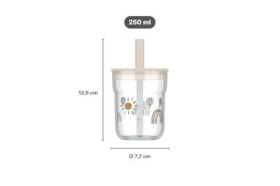 Mepal kinderglas mio 250 ml met rietje forest friends Mepal kinderglas mio 250 ml met rietje forest friends