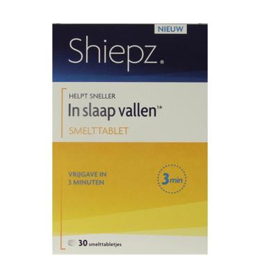 Shiepz Helpt Sneller in Slaap Vallen¹* Smelttabletten Shiepz Helpt Sneller in Slaap Vallen¹* Smelttabletten