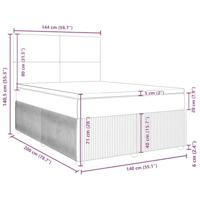 Boxspring met matras fluweel blauw 140x200 cm - thumbnail