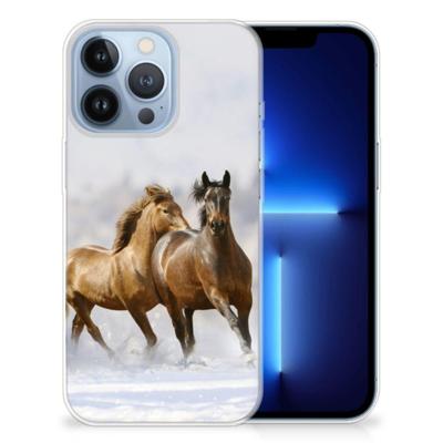 Apple iPhone 13 Pro | TPU Hoesje | Paarden Apple iPhone 13 Pro | TPU Hoesje | Paarden