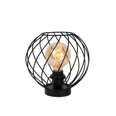 Lucide DANZA - Tafellamp - Ø 25 cm - 1xE27 - Zwart