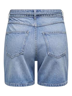 Only Onlgianna Mw Belted Shorts Azg Dnm Noos Korte Broeken Medium Blue Denim