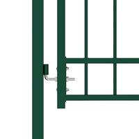 Poort met speerpunten 100x100 cm staal groen - thumbnail