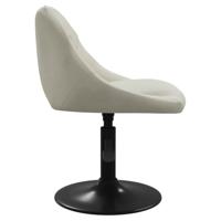 Eetkamerstoelen draaibaar 6 st fluweel crèmekleurig - thumbnail