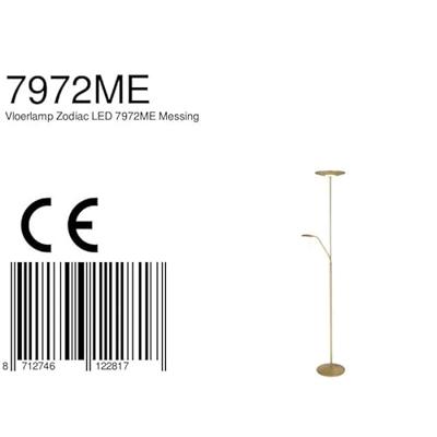 Steinhauer Vloerlamp met leeslampjeZenith 2-lichts messing mat - 7972ME - thumbnail