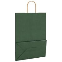 VidaXL Papieren zakken 250 st met hengsels 32x17x44 cm groen - thumbnail