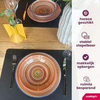 Cookinglife Serviesset Rhythm & Lines 18-delig / 6 personen - 6 dinerborden, 6 ontbijtborden en 6 diepe borden - thumbnail