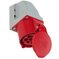 PCE 127-6v CEE-wandcontactdoos 32 A 7-polig 400 V 1 stuk(s) - thumbnail