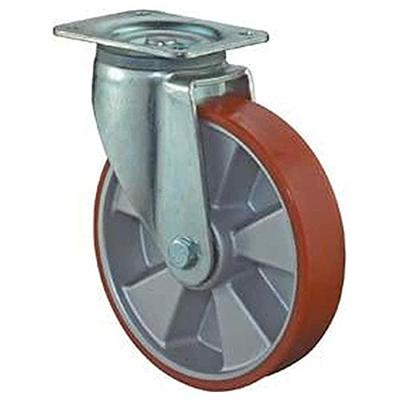 BS Rollen Zwenkwiel | wiel-d. 100 mm draagvermogen 200 kg | met schroefplaat | gietwerk polyurethaan-wielband | 1 stuk - LB500.B90.100 LB500.B90.100