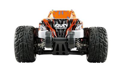 Amewi Blauw, Oranje Brushed 1:20 RC modelauto voor beginners Elektro Monstertruck 4WD RTR Met lichteffect