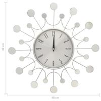 VidaXL Wandklok 40 cm metaal zilverkleurig - thumbnail