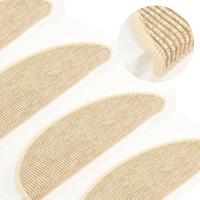 VidaXL Trapmatten 15 st 56x17x3 cm lichtbeige halfrond VidaXL Trapmatten 15 st 56x17x3 cm lichtbeige halfrond