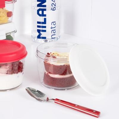 Hermetische Lunchtrommel Milan 500 ml Wit Transparant Plastic Rond Ø 12 cm Hermetische Lunchtrommel Milan 500 ml Wit Transparant Plastic Rond Ø 12 cm