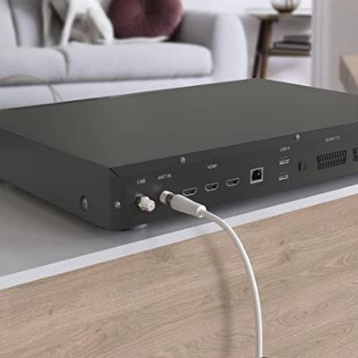Hama Antennekabel, coax-stekker - coax-koppeling, 3,0 m, 90 dB TV accessoire Wit - thumbnail
