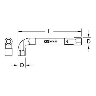 KS Tools 5170409 517.0409 Dubbele pijpsleutel 9 mm