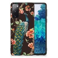 Samsung Galaxy S20 Back Cover Pauw met Bloemen - thumbnail