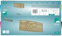 Eglo HanglampSendero Oval nikkel mat met licht houtbruin - 96194 - thumbnail