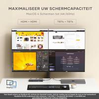 Satechi Thunderbolt 4 docking station met DisplayLink - Space Grey - thumbnail