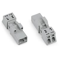 WAGO 890-252/060-000 Netstekker 890 Stekker Totaal aantal polen: 2 16 A Grijs 50 stuk(s) - thumbnail