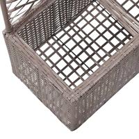 Latwerkplantenbak verhoogd met potten 58x30x107 cm rattan bruin - thumbnail