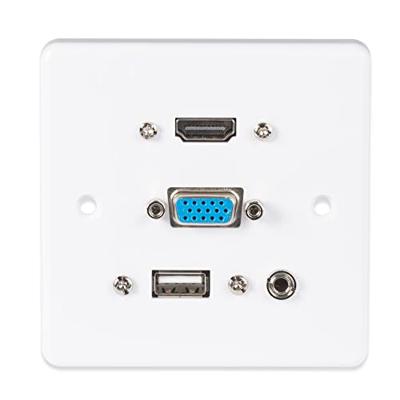 LINDY 60220 HDMI / VGA / USB / Jackplug Adapter [1x HDMI, VGA, USB-A, Jackplug female 3,5 mm - 1x HDMI, VGA, USB-A, Jackplug female 3,5 mm] Wit