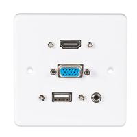 LINDY 60220 HDMI / VGA / USB / Jackplug Adapter [1x HDMI, VGA, USB-A, Jackplug female 3,5 mm - 1x HDMI, VGA, USB-A, Jackplug female 3,5 mm] Wit - thumbnail