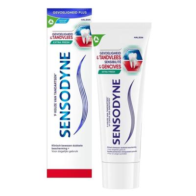 Sensodyne Tandpasta gevoeligheid & tandvlees extra fresh 75 Milliliter