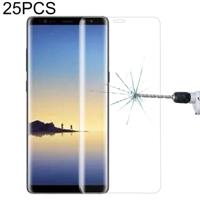 25 stuks voor Galaxy Note 8 0.3 mm 9H oppervlakte hardheid 3D gebogen Silk-Screen volledig scherm gehard glas screen protector (transparant) - thumbnail