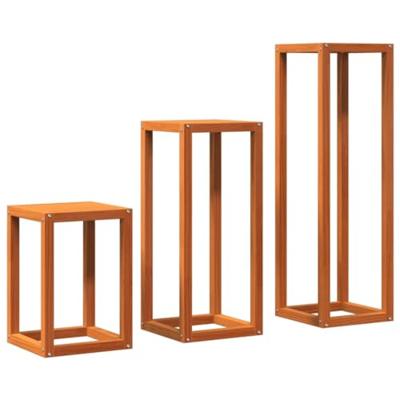 VidaXL Plantenstandaards 3 st massief grenenhout wasbruin VidaXL Plantenstandaards 3 st massief grenenhout wasbruin