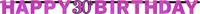 Letterbanner 30 Jaar Sprakling Roze - thumbnail