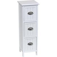 Zeer Mooie Ladekast met 3 Laden 77x25x25cm - Ladekast - MDF Hout - Wit - Opbergen - Meubel - Interieur - met handgreep - thumbnail