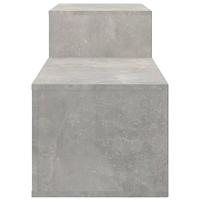 Schoenenkast 150x35x45 cm bewerkt hout betongrijs - thumbnail