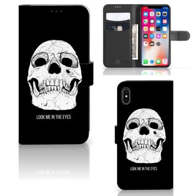 Telefoonhoesje met Naam Apple iPhone Xs Max Skull Eyes Telefoonhoesje met Naam Apple iPhone Xs Max Skull Eyes