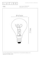 Lucide P45 - Filament lamp - Ø 4,5 cm - LED Dimb. - E14 - 1x3W 2700K - Transparant - thumbnail