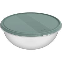 Rotho ELEMENTS Koelkast Bewaardoos Rond 0.4L Mistletoe Groen/Transparant - thumbnail