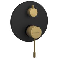 Douche Mengkraan 2-weg Sapho Solaris Zwart/Goud Mat - thumbnail