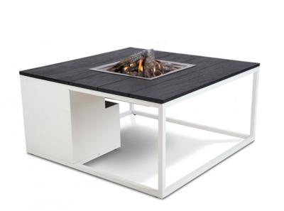 Vuurtafel Loft 100 x 100 cm white frame black top Cosi - Cosi