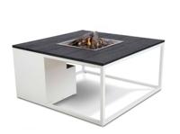 Vuurtafel Loft 100 x 100 cm white frame black top Cosi - Cosi - thumbnail
