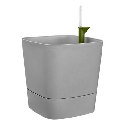 ELHO - Vaso da fiori - Greensense Aqua Care Square 38 - Cemento chiaro - Interno/esterno - Ø 38 x H 38,9 cm