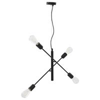 Plafondlamp met filament peren 2 W E27 zwart - thumbnail
