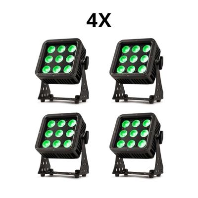 BeamZ 4x StarColor75 LED floodlight voor buiten 9x 8W RGBA IP65