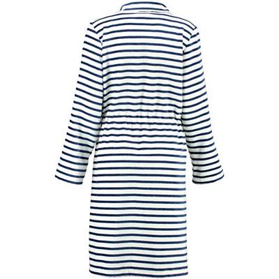 Cawö Cawö Dames Badjas kort met Tunnelkoord en Rits 6597 Navy 46